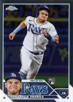 Jonathan Aranda 2023 Topps Chrome Baseball #18 Sports Card