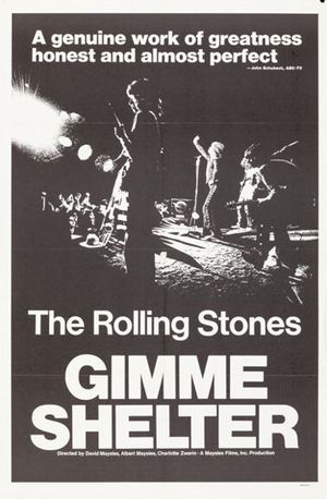 Rolling Stones Gimme Shelter Movie Poster 1970