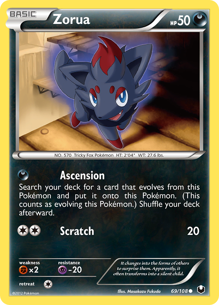 Zorua (69/108) - Dark Explorers Pokémon Card