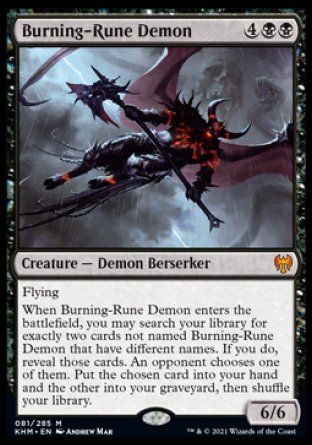 Burning-Rune Demon (Kaldheim) Trading Card