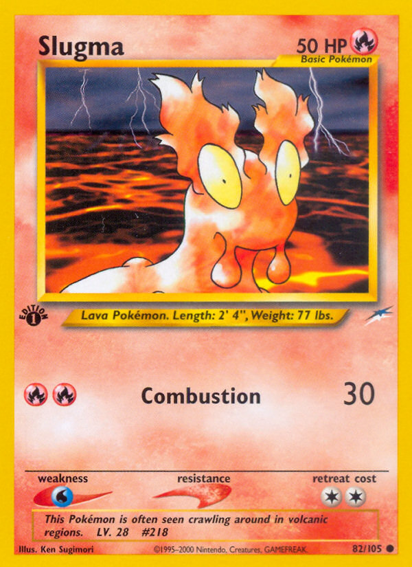 Slugma (82/105) - Neo Destiny Pokémon Card