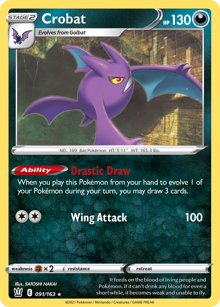 Crobat (91/163) - Battle Styles Pokémon Card