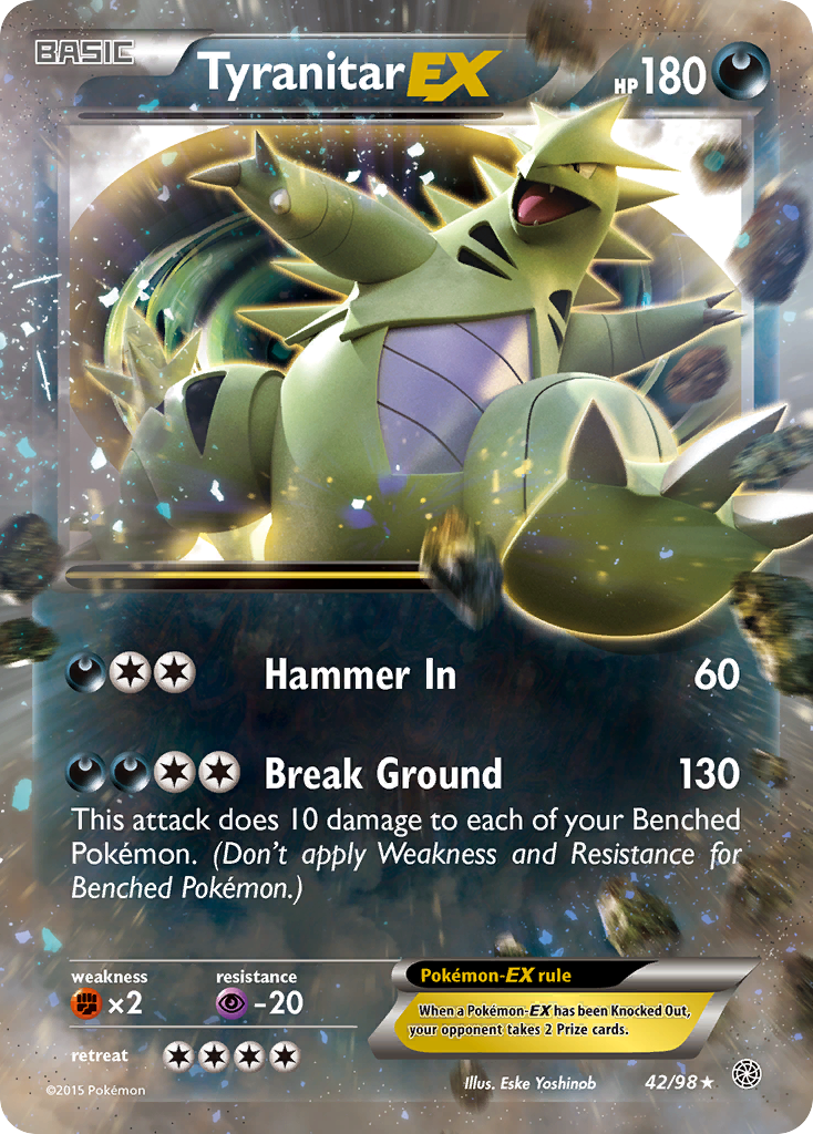 Tyranitar EX (42/98) - Ancient Origins Pokémon Card