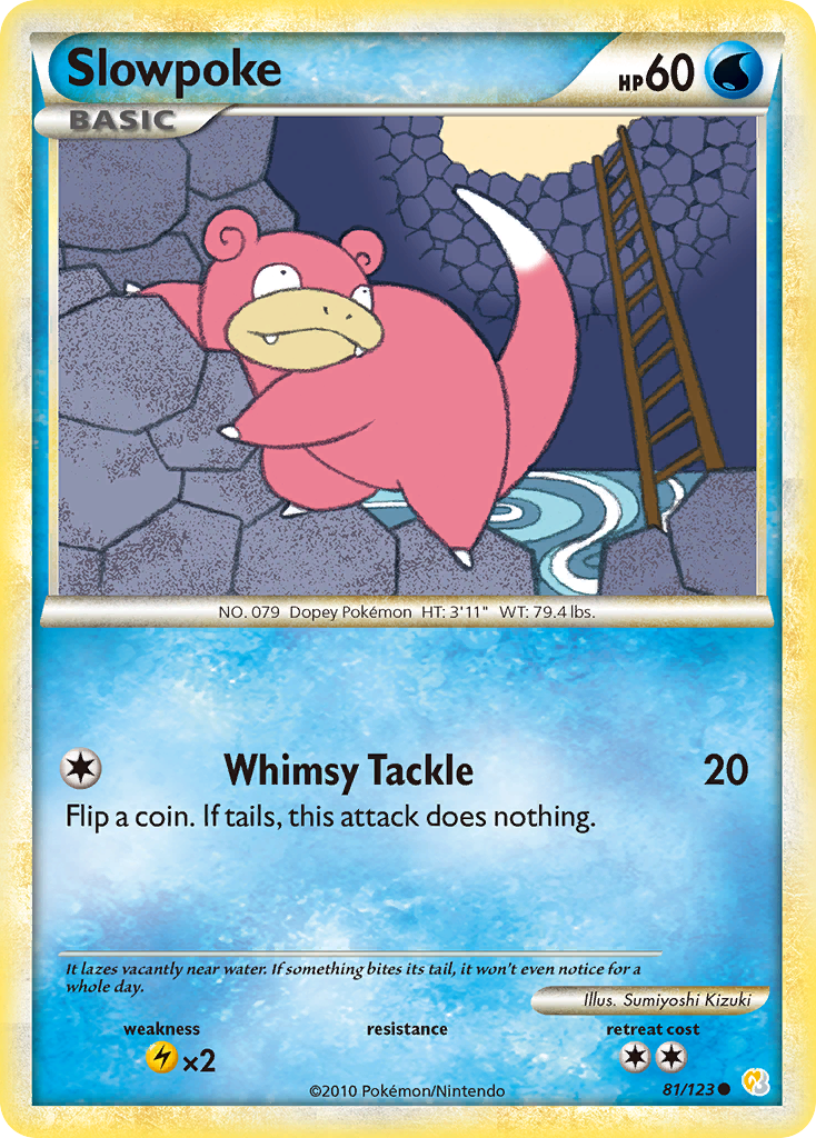 Slowpoke (81/123) - HeartGold & SoulSilver Pokémon Card