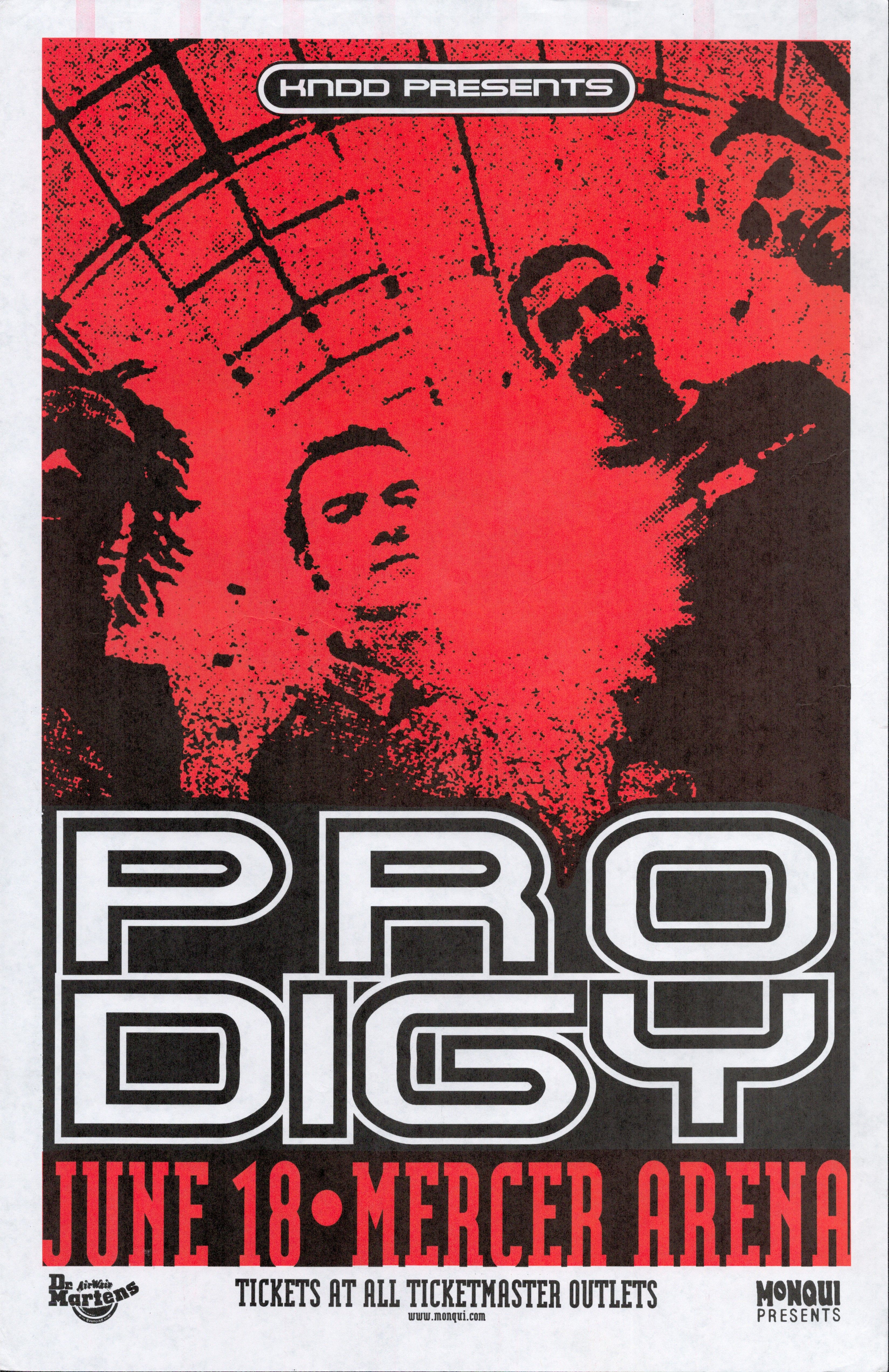 MXP-15.7 Prodigy Mercer Arena 1998 Concert Poster