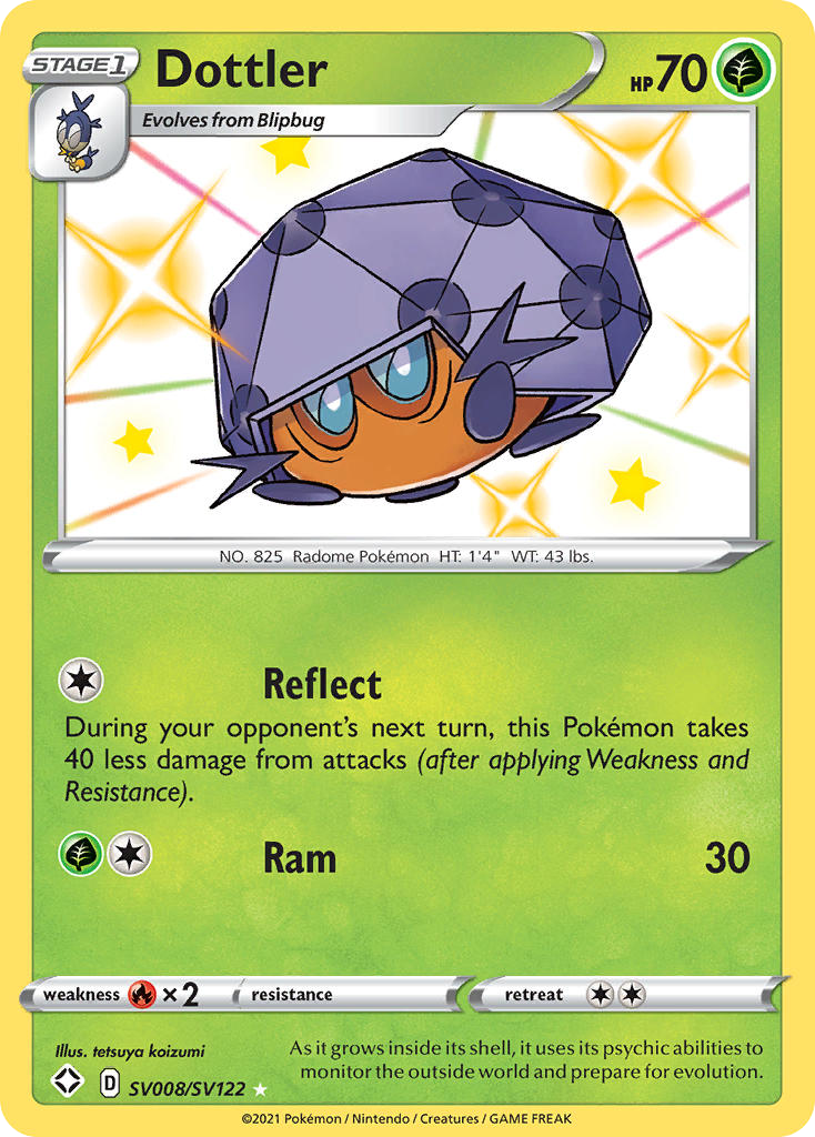 Dottler (SV008) - Shining Fates Shiny Vault Pokémon Card