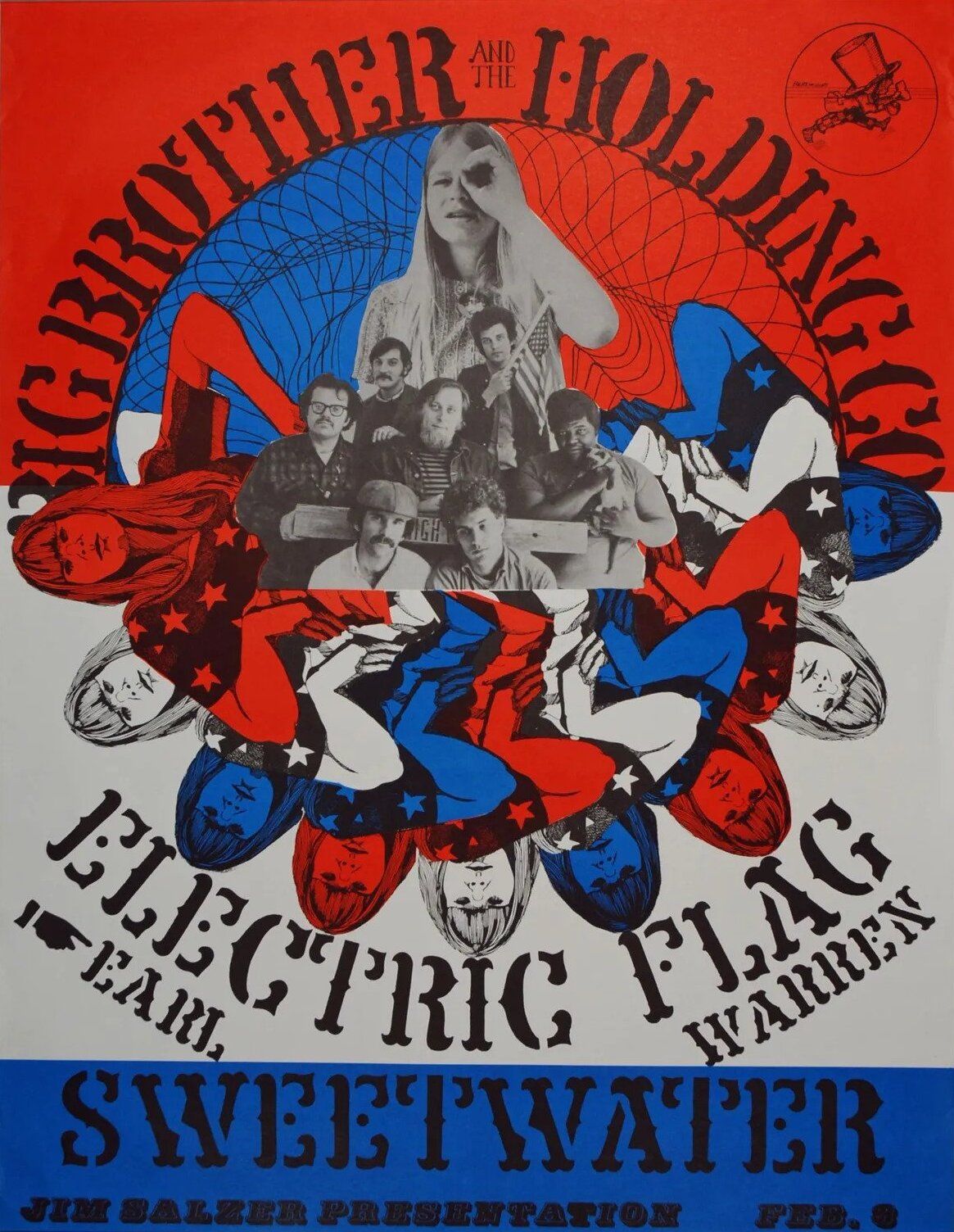 Big Brother and the Holding Company Earl Warren Show Grounds 1968 Concert Poster