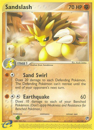 Sandslash (21/100) - Sandstorm Pokémon Card