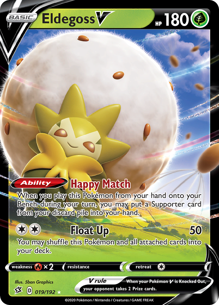 Eldegoss V (19/192) - Rebel Clash Pokémon Card