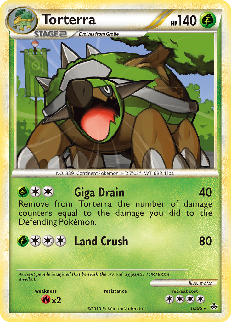 Torterra (10/95) - HS—Unleashed Pokémon Card