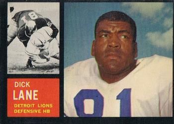 Dick Lane 1962 Topps #60 Sports Card