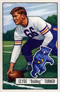 Clyde "Bulldog" Turner 1951 Bowman #13 Sports Card