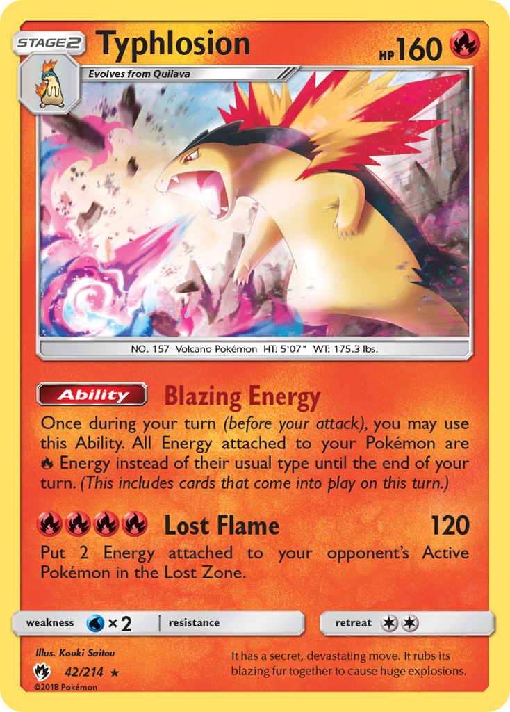 Typhlosion (42/214) - Lost Thunder Pokémon Card