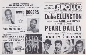 Big Maybelle Smith & Duke Ellington The Apollo Theater Handbill 1953