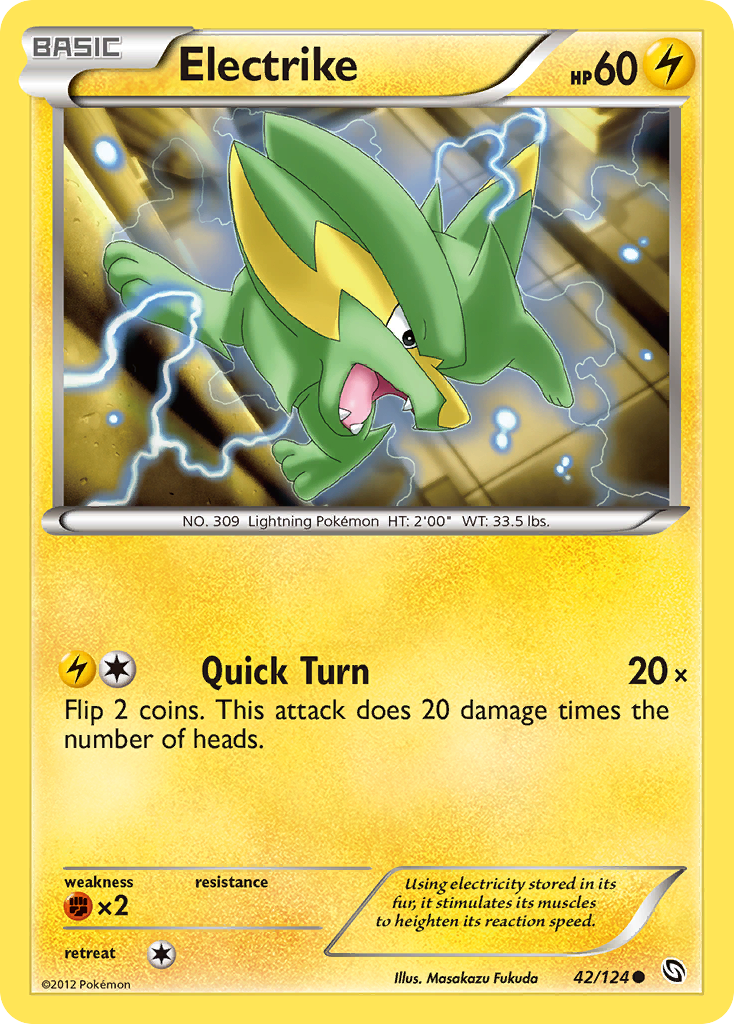 Electrike (42/124) - Dragons Exalted Pokémon Card