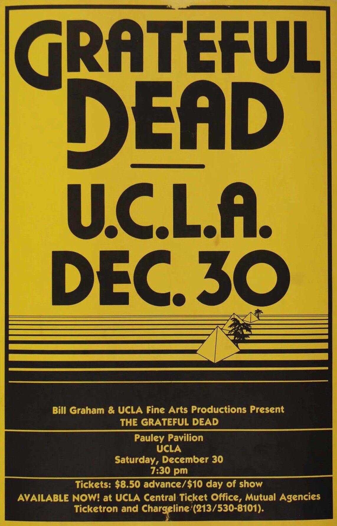 Grateful Dead UCLA Pauley Pavilion 1978 Concert Poster