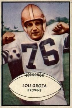 Lou Groza 1953 Bowman #95 Sports Card