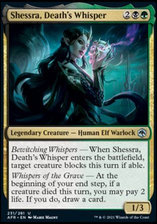 Shessra, Death's Whisper (Dungeons & Dragons: Adventures in the Forgotten Realms) Trading Card