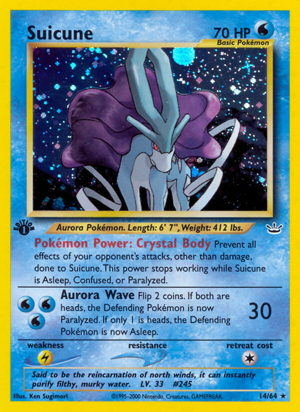 Suicune (14/64) - Neo Revelation Pokémon Card