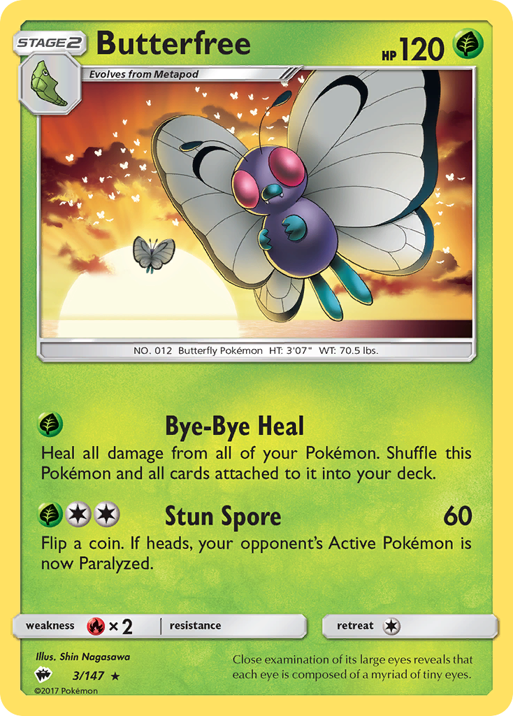 Butterfree (3/147) - Burning Shadows Pokémon Card