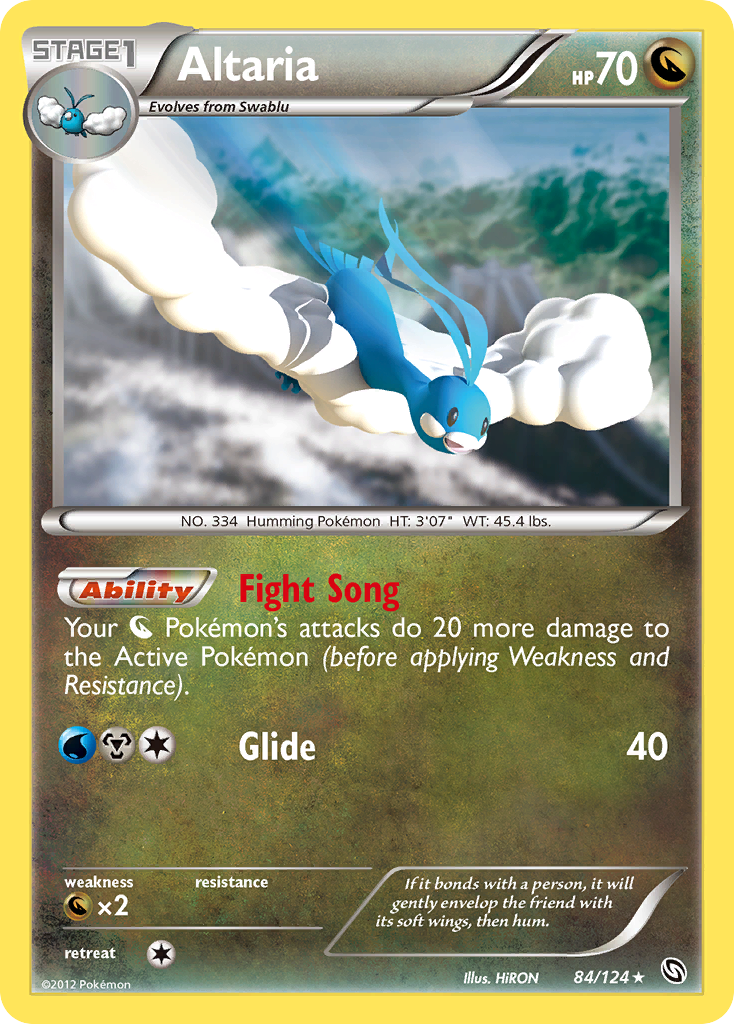 Altaria (84/124) - Dragons Exalted Pokémon Card