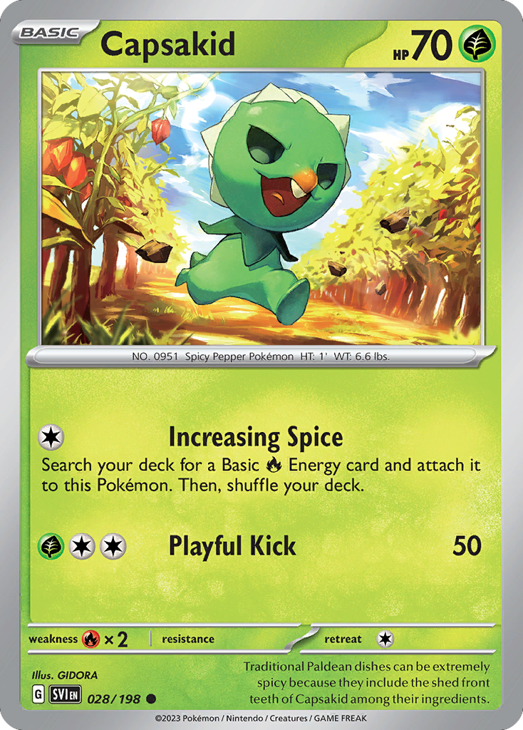 Capsakid (28/198) - Scarlet & Violet Pokémon Card