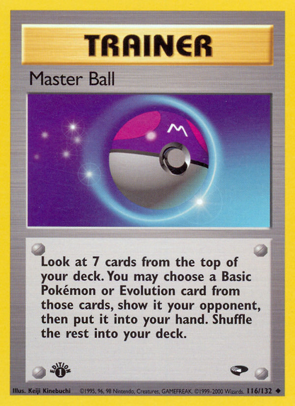 Master Ball (116/132) - Gym Challenge (1st Edition) Pokémon Card