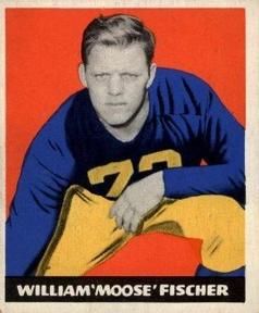 William "Moose" Fischer 1948 Leaf Football #7 Sports Card