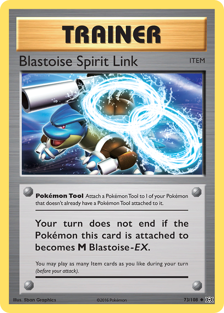 Blastoise Spirit Link (Trainer: Pokémon Tool) (73/108) - Evolutions Pokémon Card