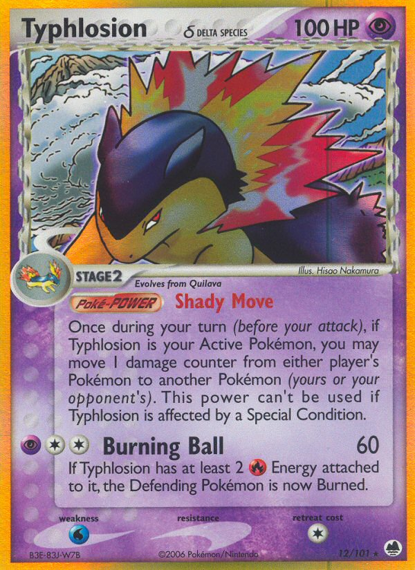 Typhlosion δ (12/101) - Dragon Frontiers Pokémon Card