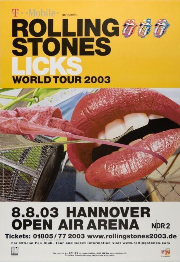Rolling Stones Open Air Arena 2003 Concert Poster