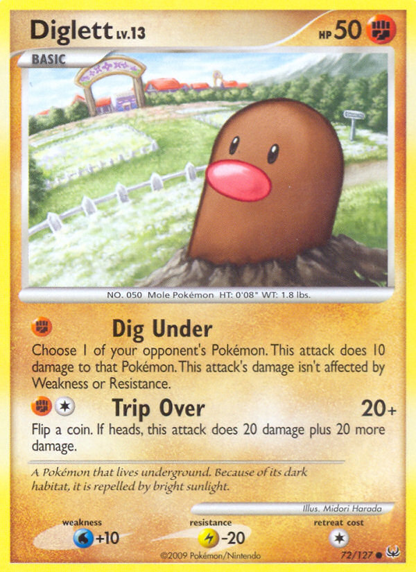 Diglett (72/127) - Platinum Pokémon Card