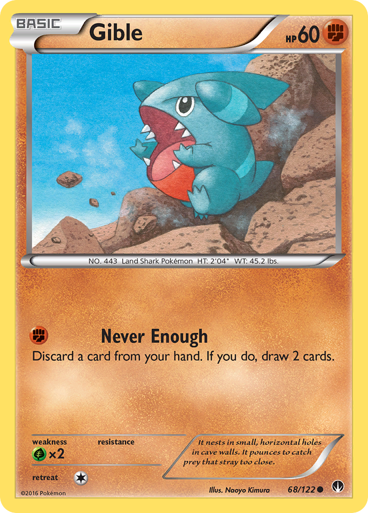 Gible (68/122) - BREAKpoint Pokémon Card