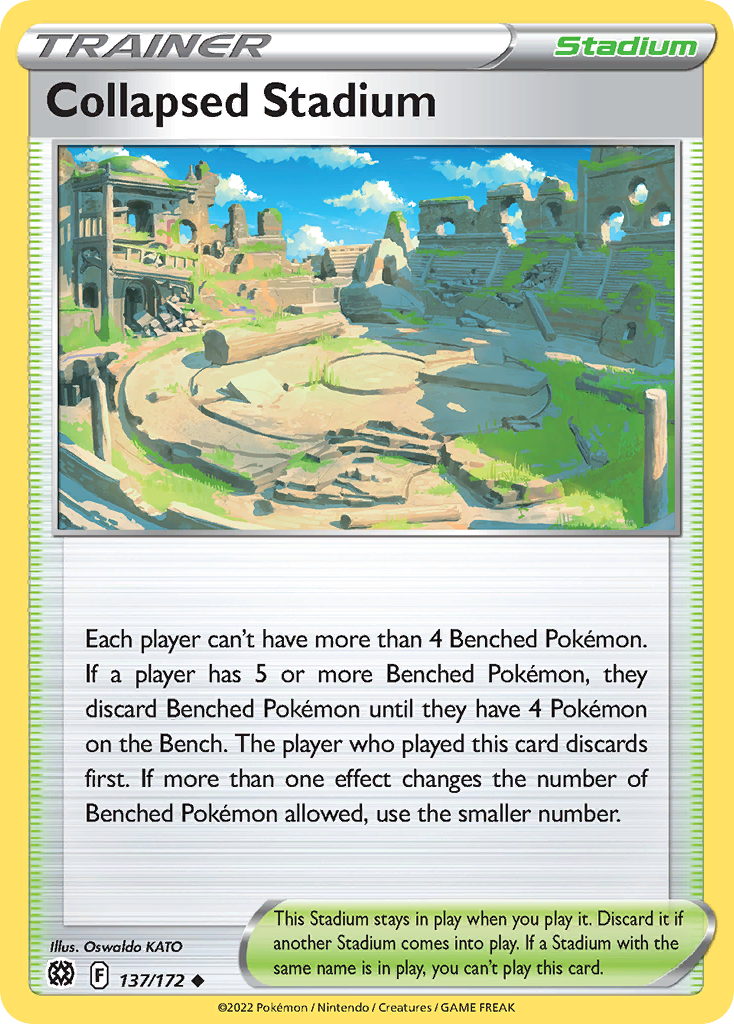 Collapsed Stadium (Trainer: Stadium) (137/172) - Brilliant Stars Pokémon Card