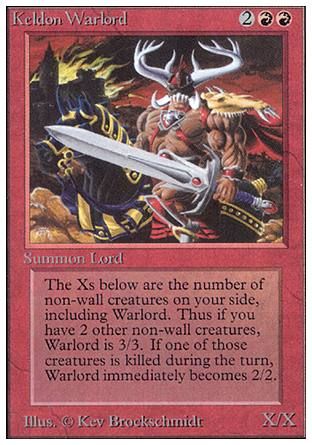 Keldon Warlord (Unlimited) Trading Card