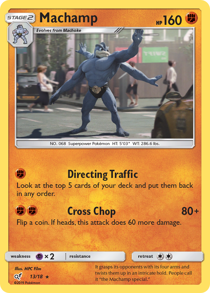 Machamp (13/18) - Detective Pikachu Pokémon Card