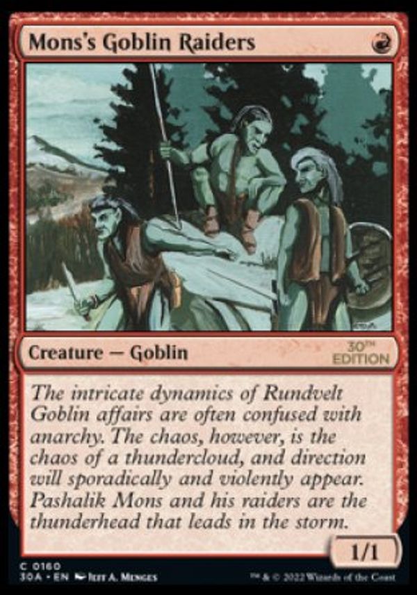 Mons's Goblin Raiders (Magic 30th Anniversary Edition)