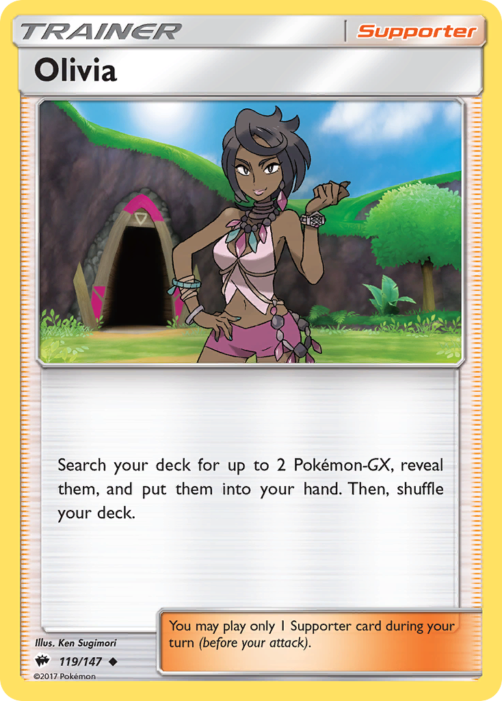 Olivia (Trainer: Supporter) (119/147) - Burning Shadows Pokémon Card