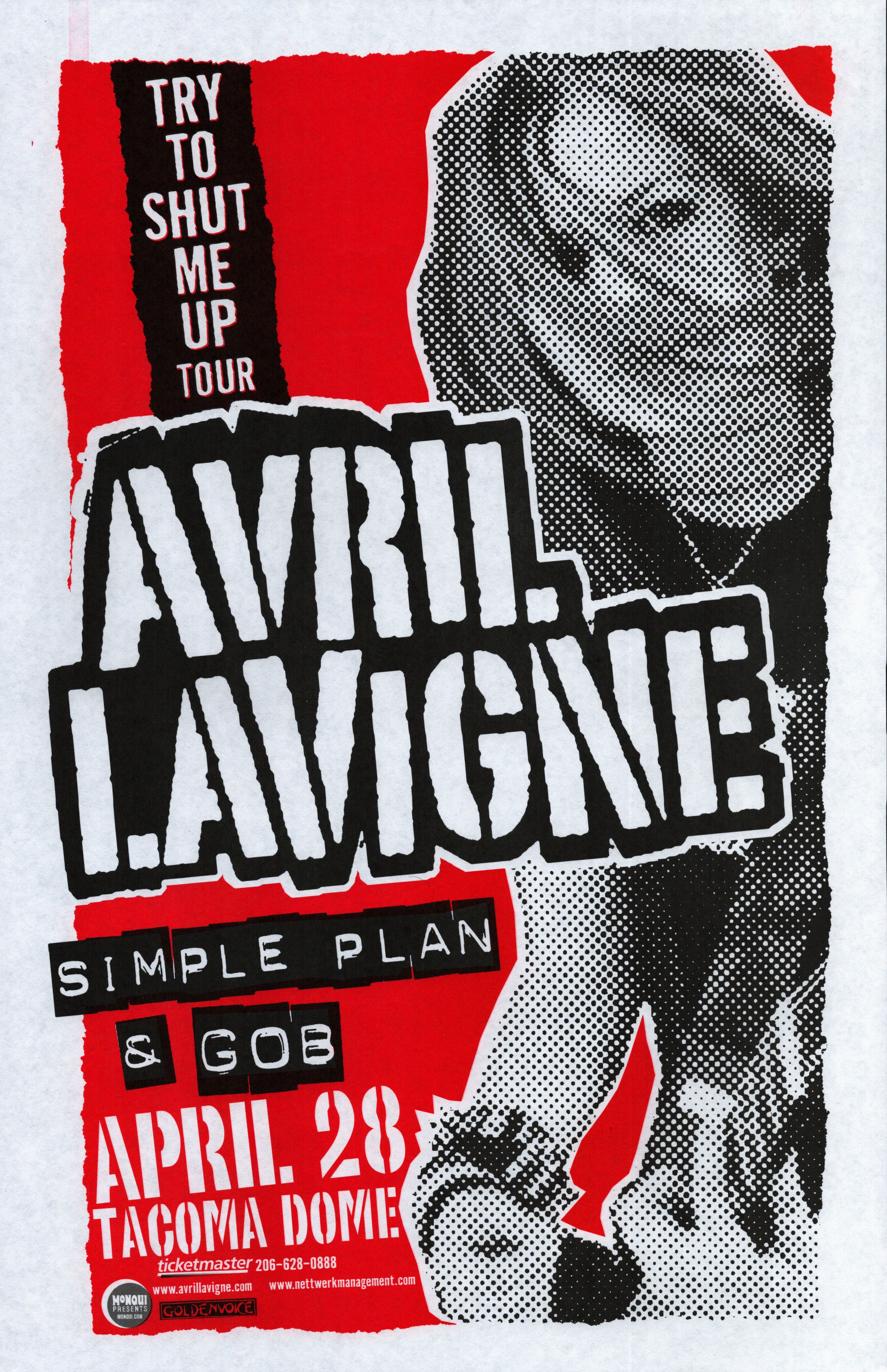 MXP-248.1 Avril Lavigne 2003 Tacoma Dome  Apr 28 Concert Poster