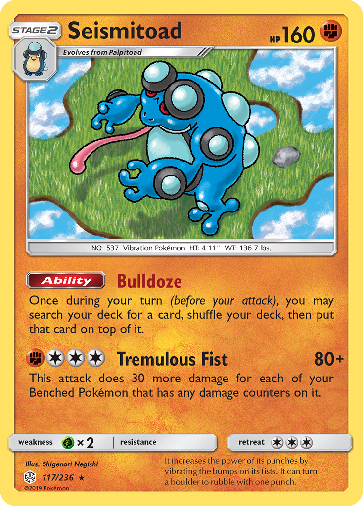 Seismitoad (117/236) - Cosmic Eclipse Pokémon Card