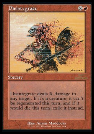 Disintegrate (Magic 30th Anniversary Edition - Old Frame) Trading Card