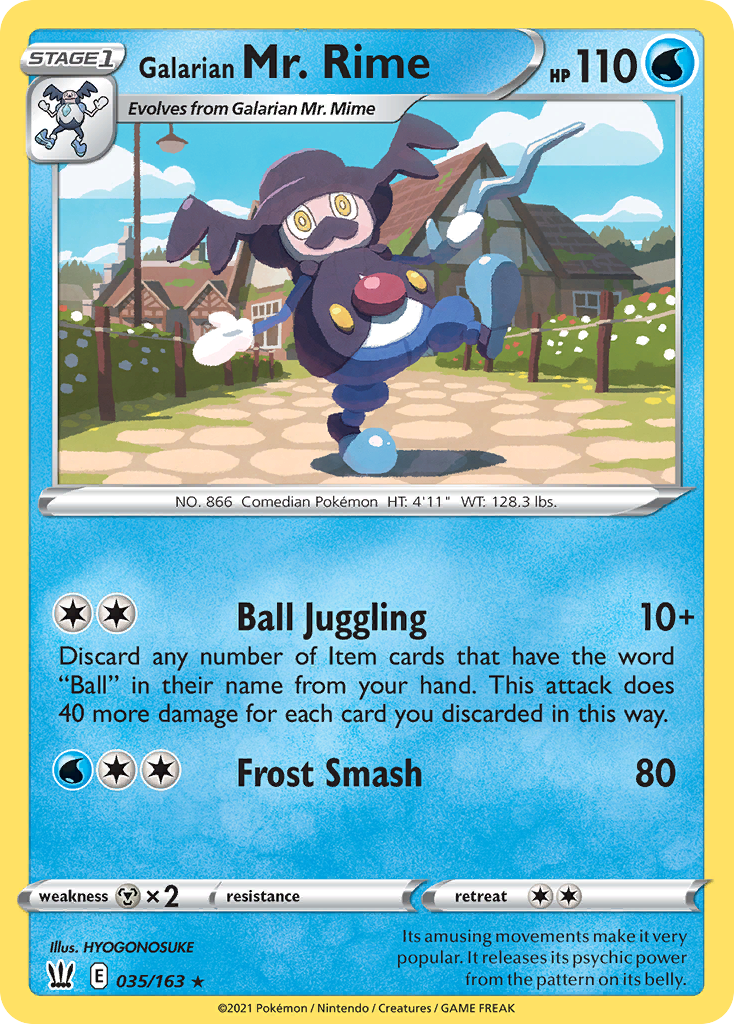 Galarian Mr. Rime (35/163) - Battle Styles Pokémon Card