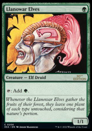 Llanowar Elves (Magic 30th Anniversary Edition) Trading Card