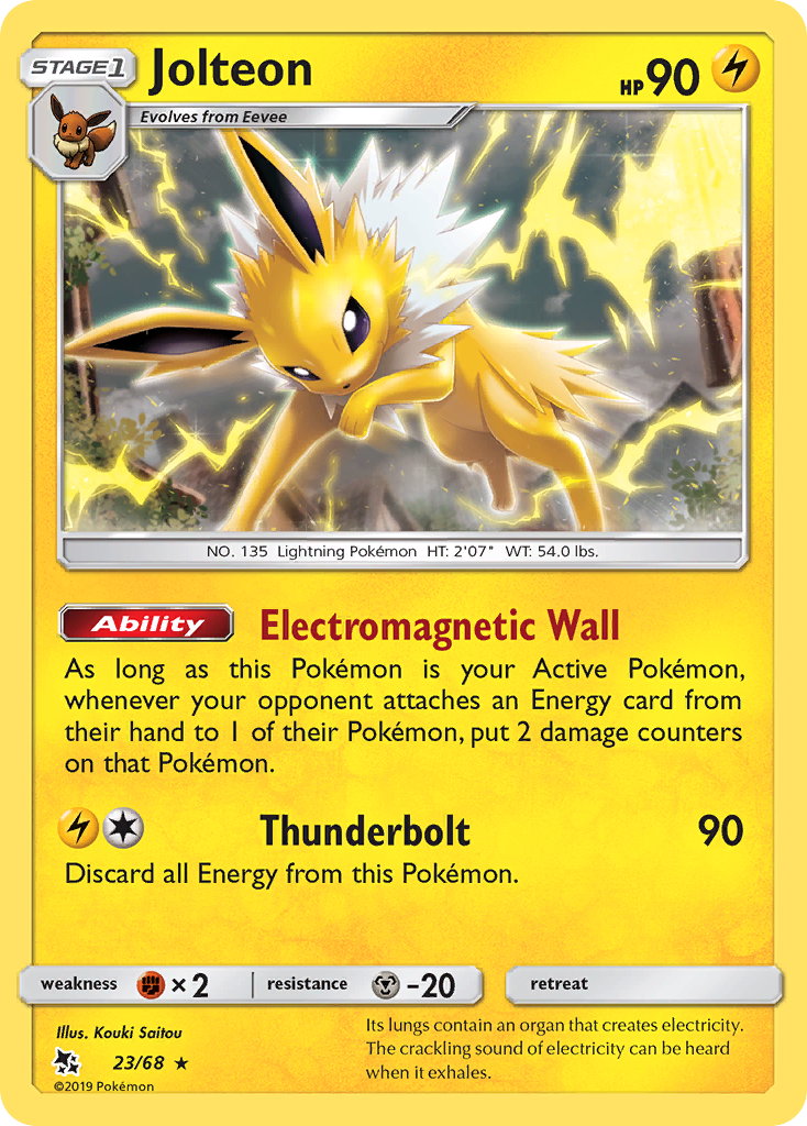 Jolteon (23/68) - Hidden Fates Pokémon Card