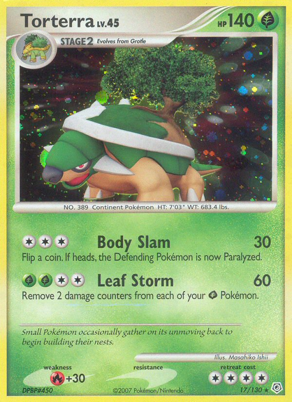 Torterra (17/130) - Diamond & Pearl Pokémon Card