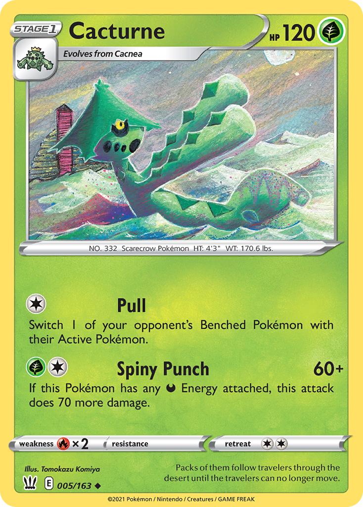 Cacturne (5/163) - Battle Styles Pokémon Card