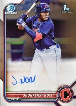 Jhonkensy Noel 2022 Bowman - Chrome Prospect Autographs Baseball #CPA-JN Sports Card