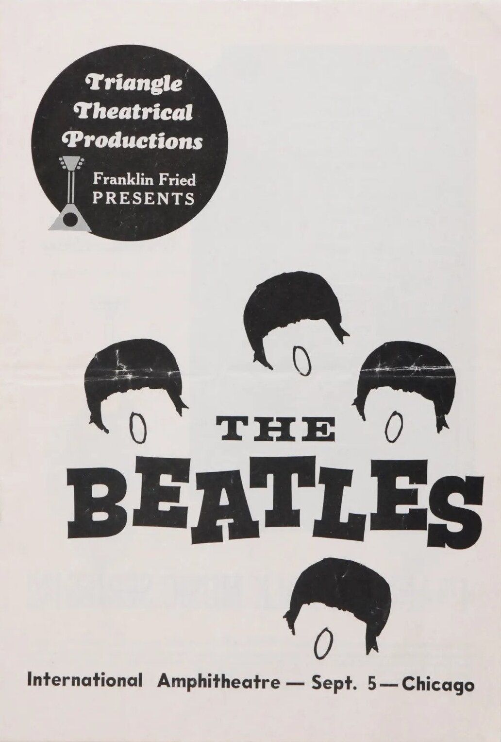 The Beatles Chicago International Amphitheater PROG Concert Poster