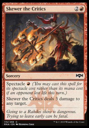 Skewer the Critics (Ravnica Allegiance) Trading Card