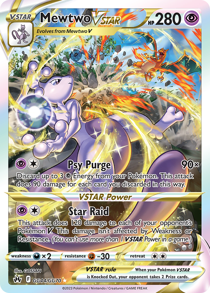 Mewtwo VSTAR (GG44) - Crown Zenith Galarian Gallery Pokémon Card